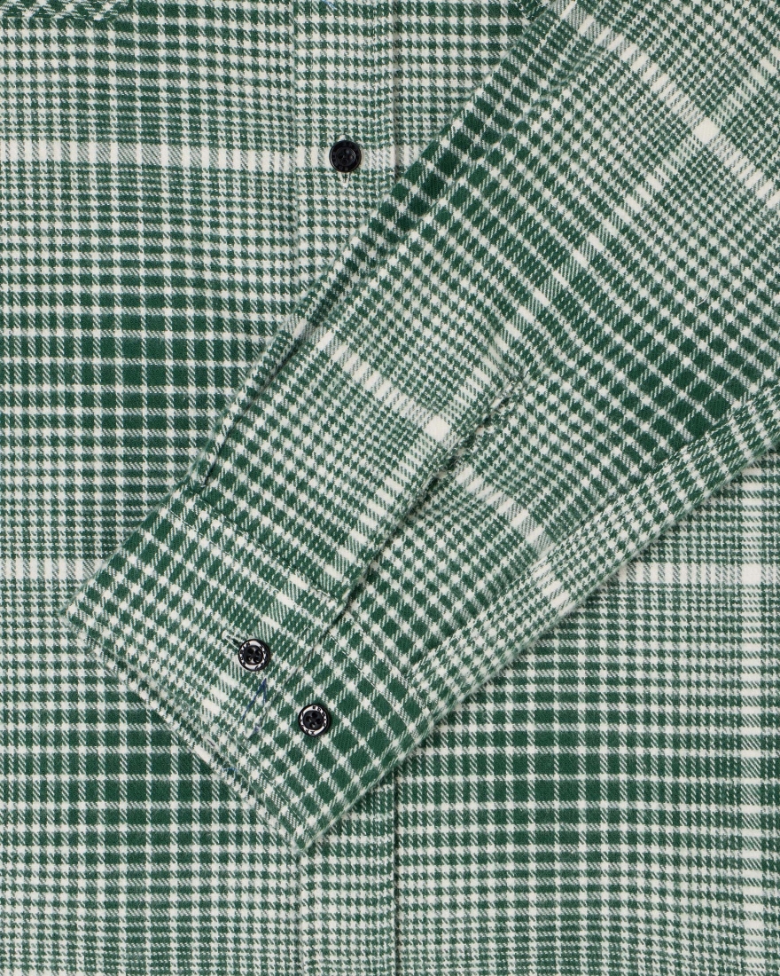 EDWIN Millenium Shirt LS Green / White