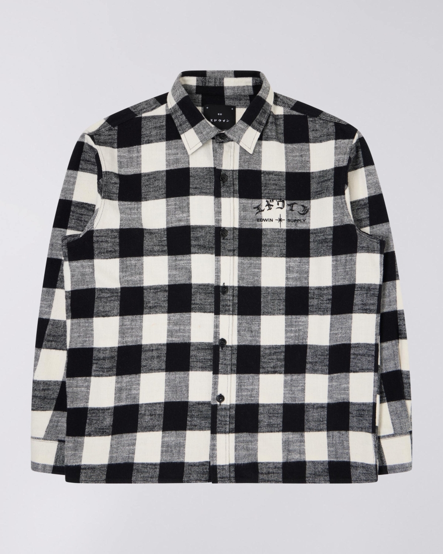 EDWIN Sebastian Shirt LS Black / White