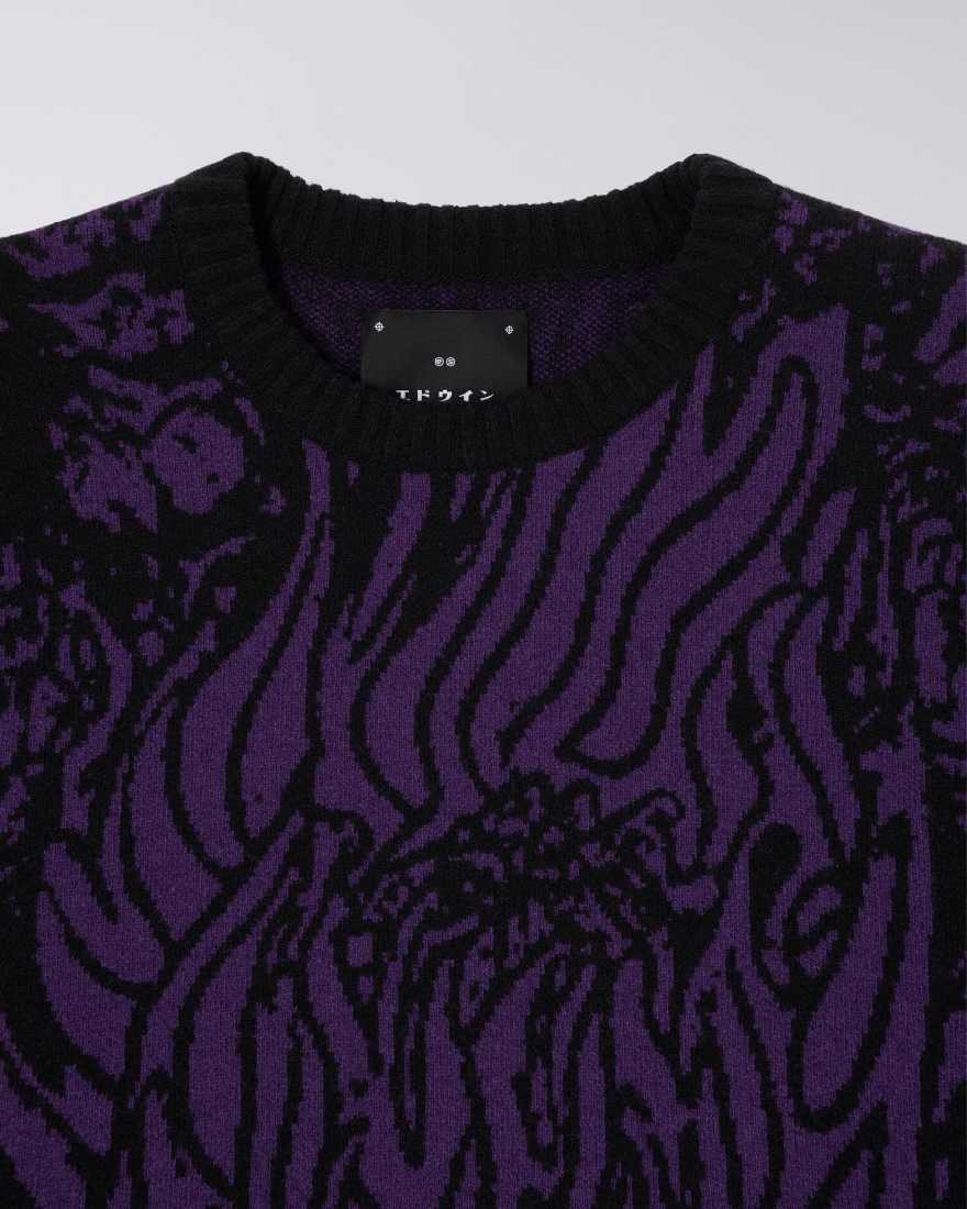 EDWIN Allover Sweater Black