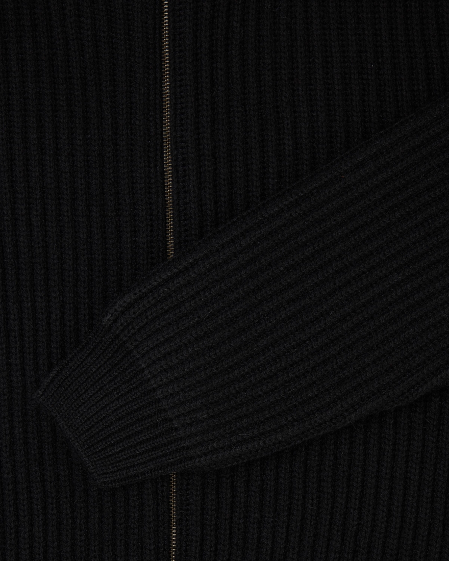 EDWIN Gary Zipped Cardigan Black