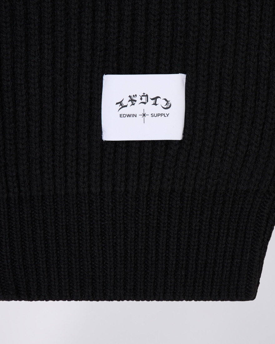 EDWIN Gary Zipped Cardigan Black