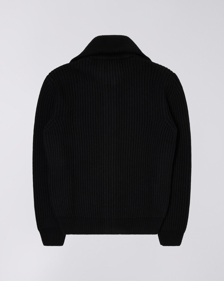 EDWIN Gary Zipped Cardigan Black