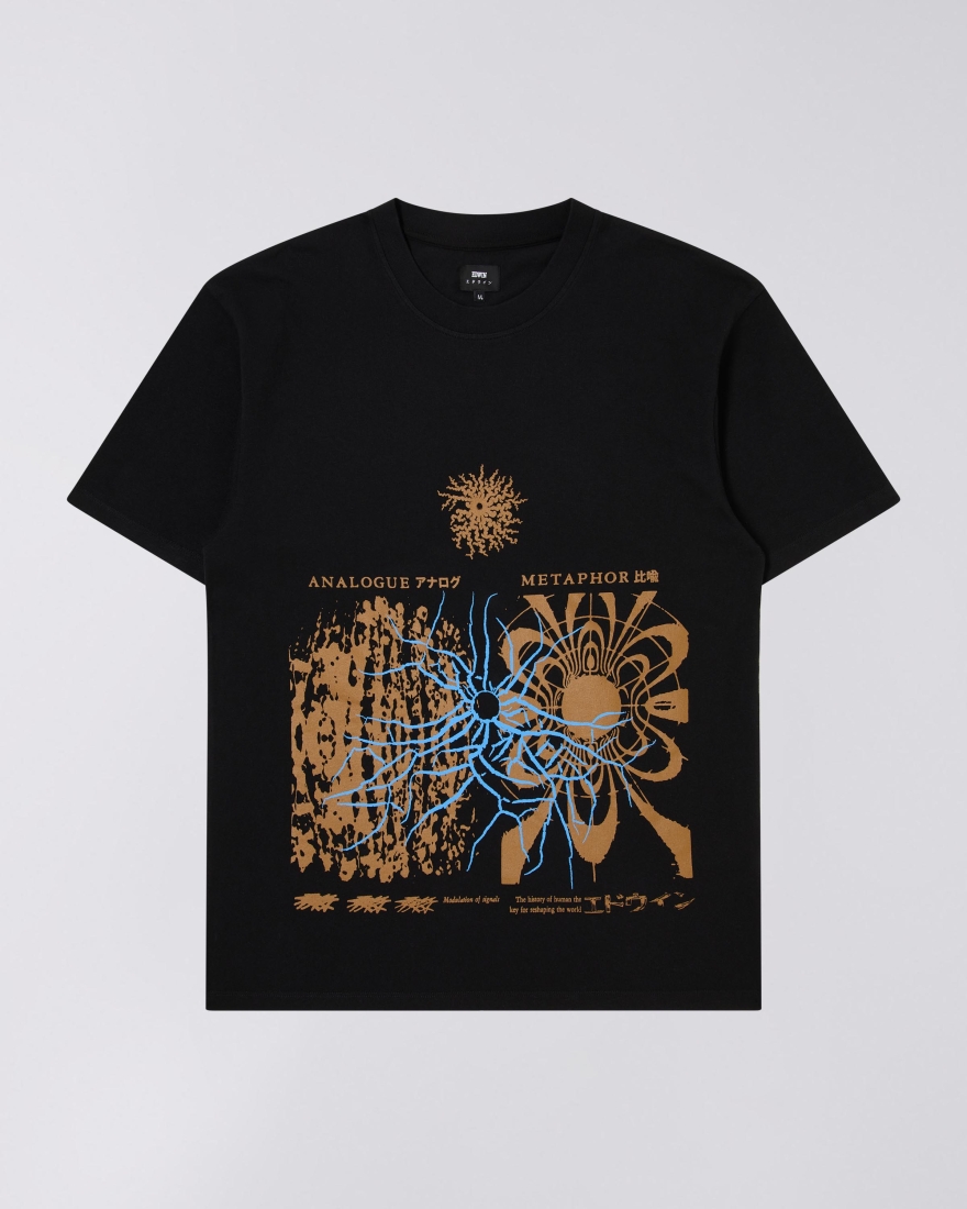 EDWIN Analogue Metaphor T-Shirt  Black