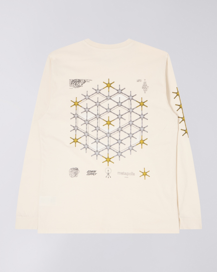 EDWIN Takara Beautilion T-Shirt LS Whisper White