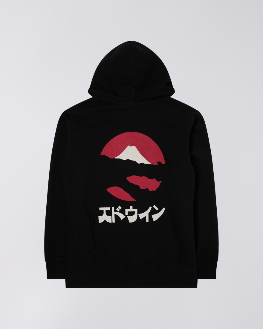 EDWIN Kamifuji Hoodie Sweat Black