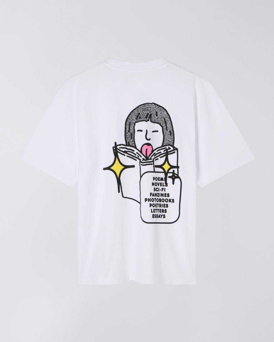 EDWIN Love In The Books T-Shirt White