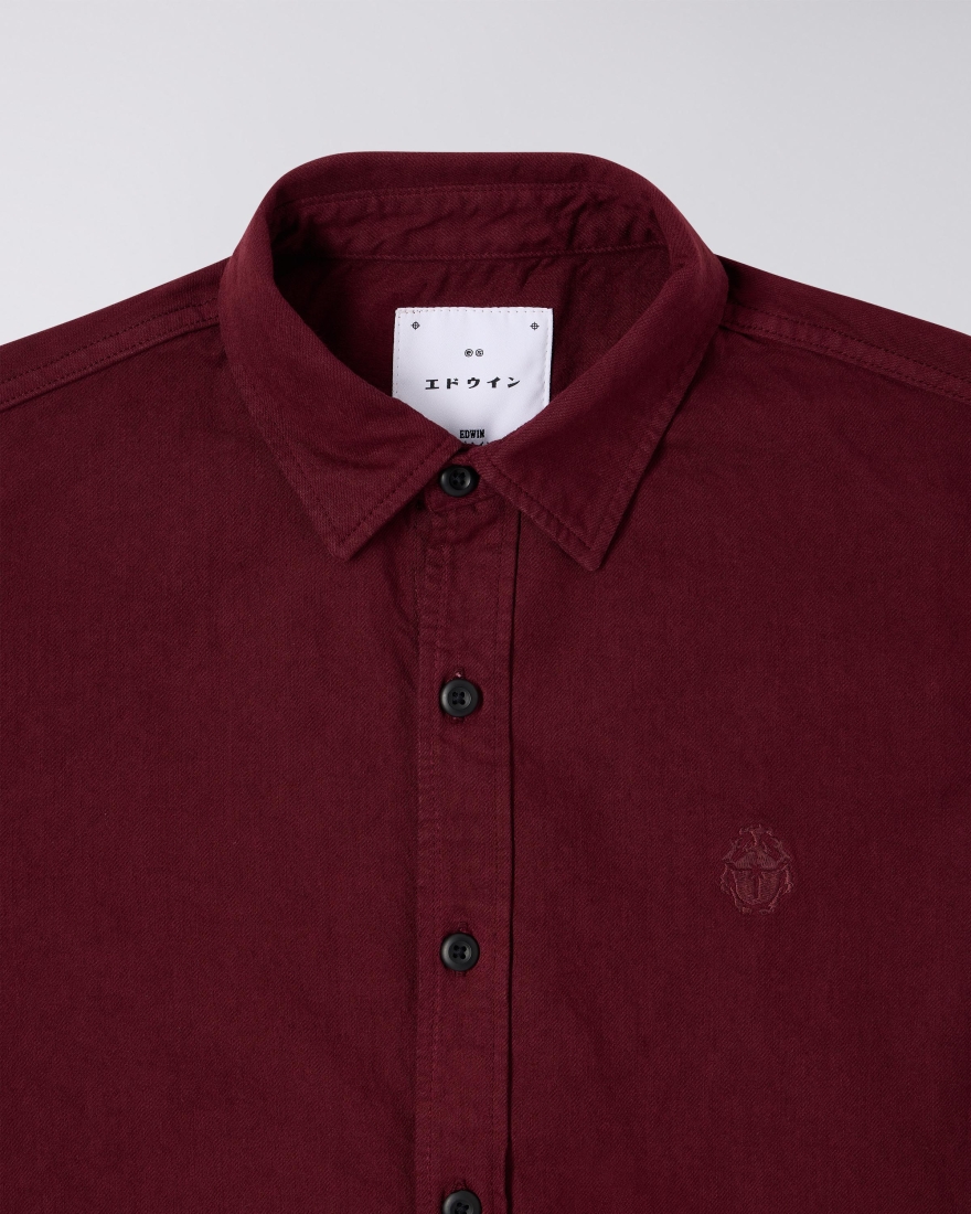 EDWIN Sebastian Shirt LS Windsor Wine