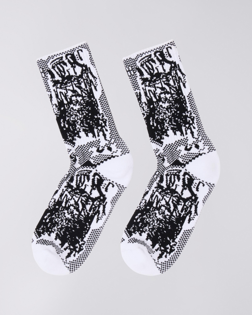 EDWIN Panku Allover Socks Black / White