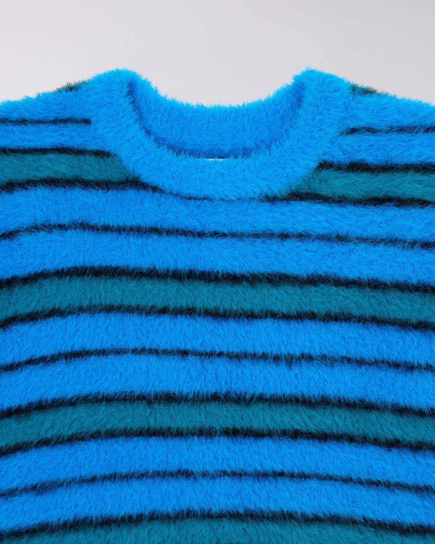 EDWIN W' Gill Striped Sweater Blue / Aqua / Black