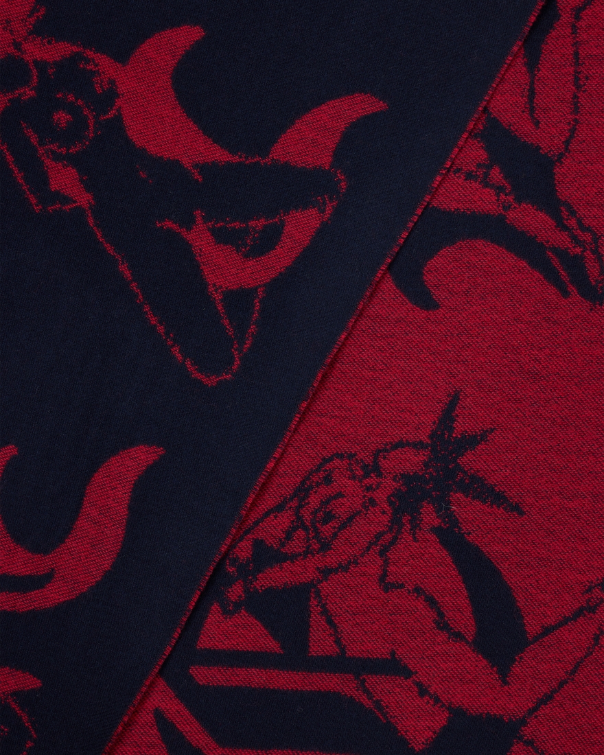 EDWIN Gothic Ladies Scarf Fiery Red