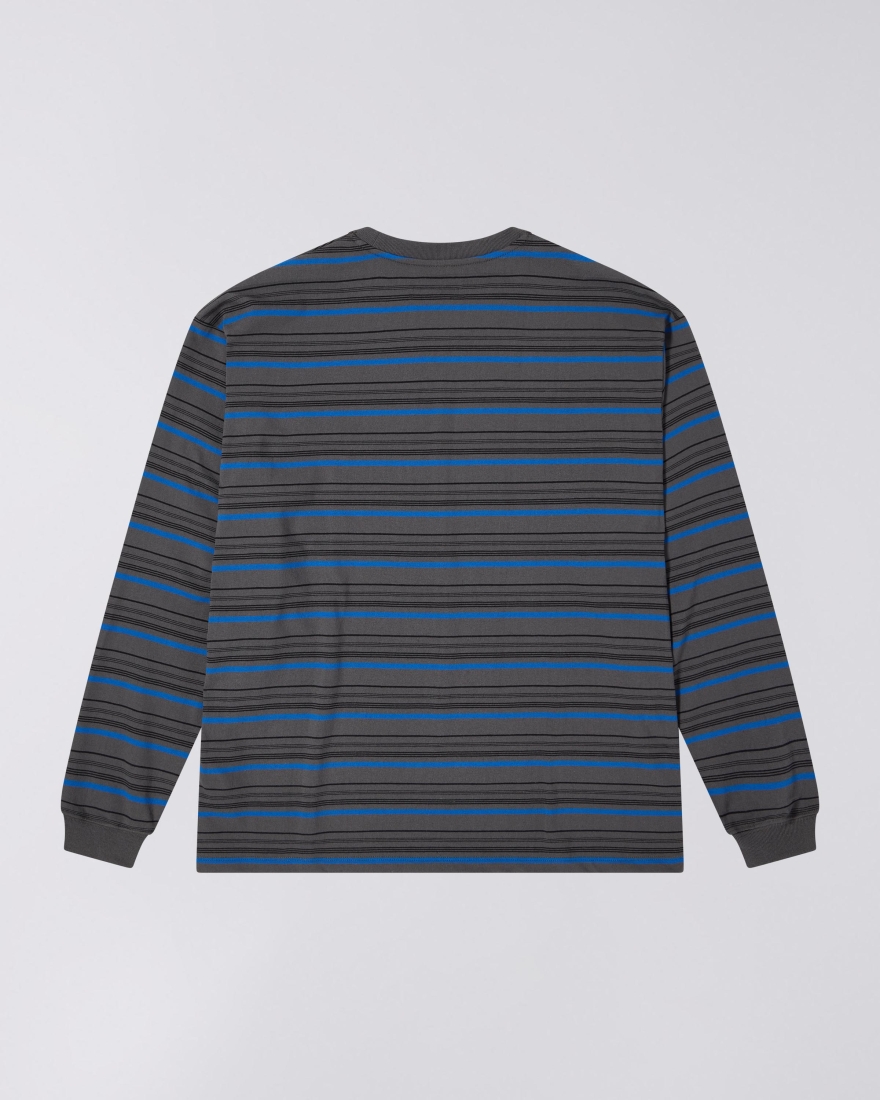 EDWIN Bolton T-Shirt LS Grey / Blue / Black