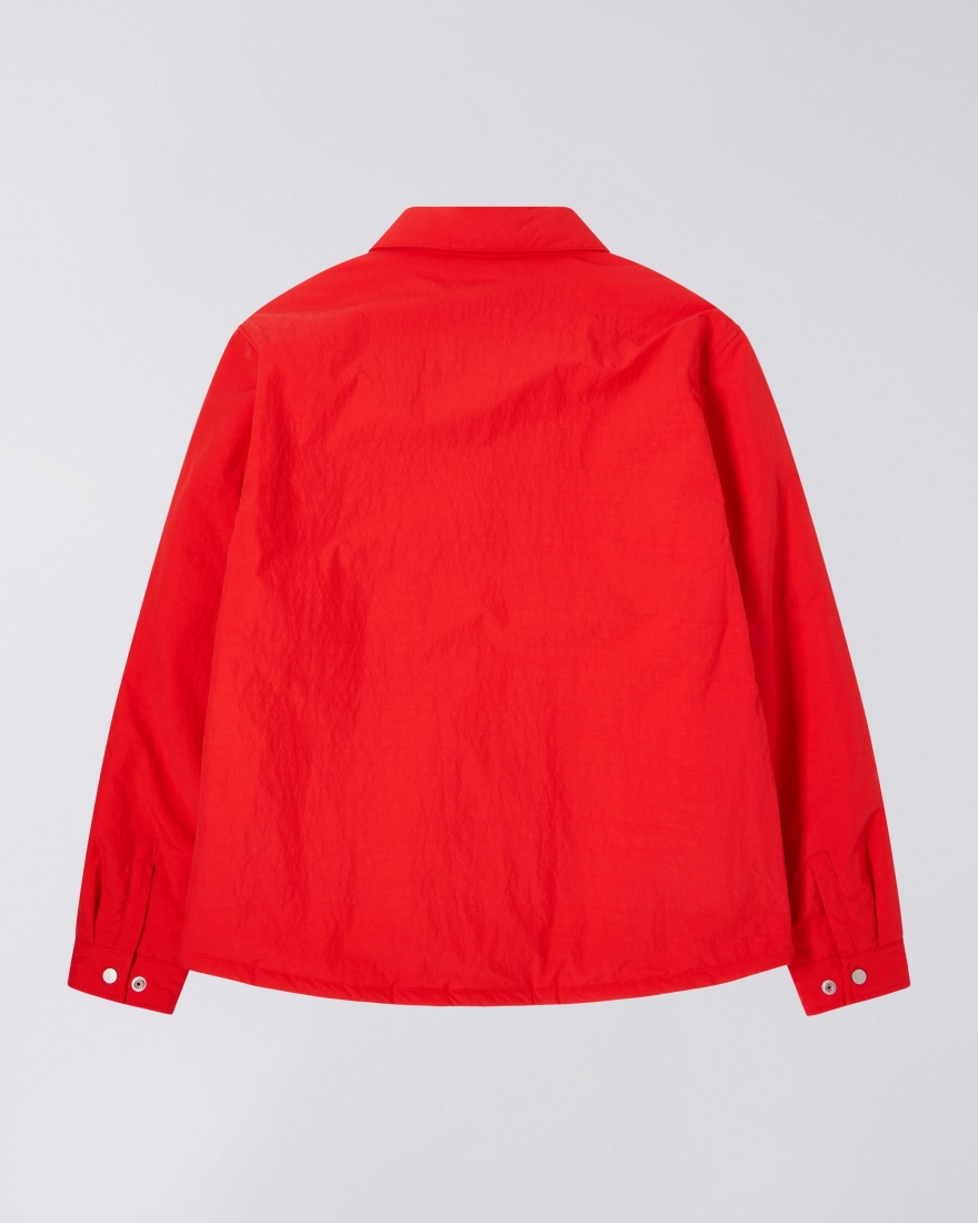 EDWIN Sphere Padded Overshirt LS Fiery Red