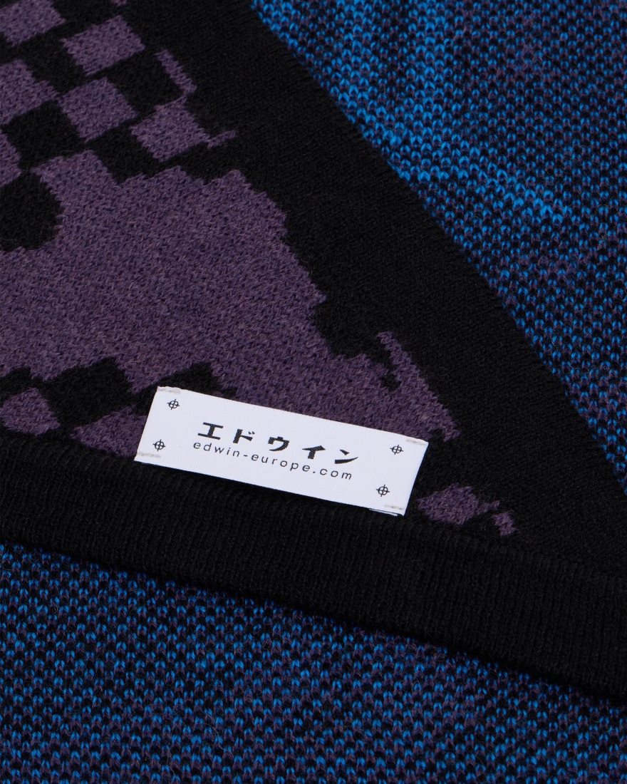 EDWIN Panku Scarf Black / Purple