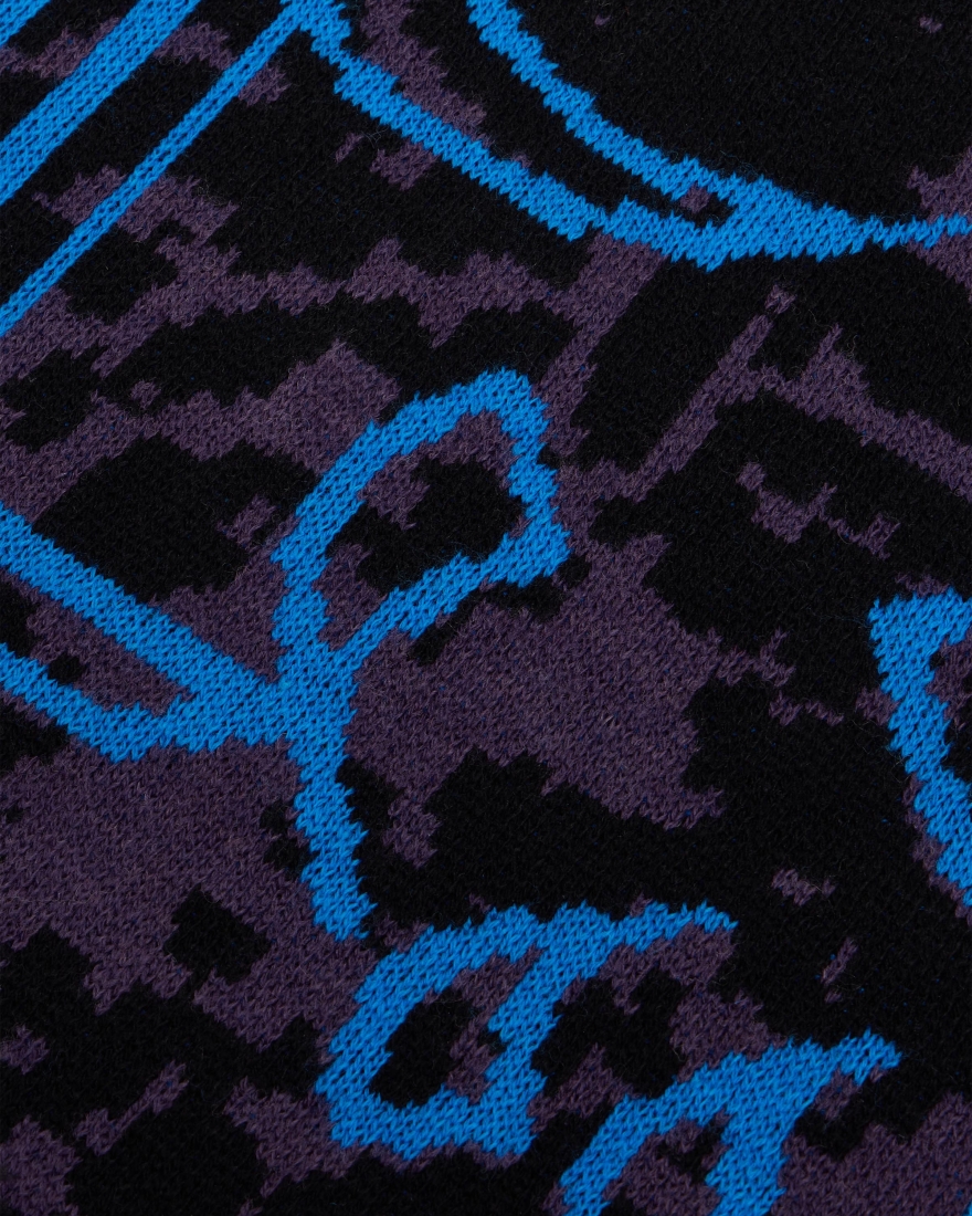 EDWIN Panku Scarf Black / Purple