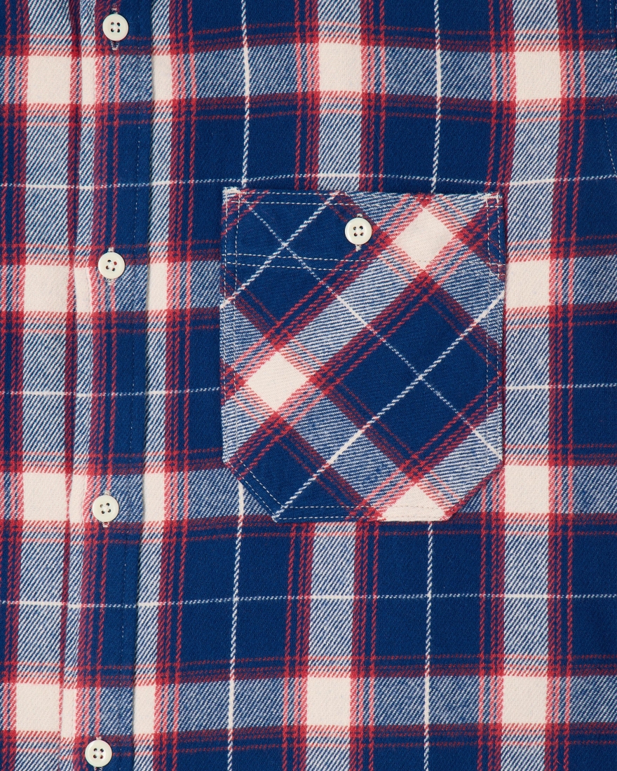 EDWIN Work Shirt LS Navy / Red