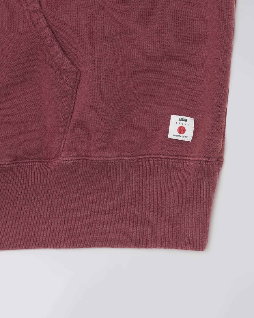 EDWIN Raglan Sleeve Hood Wine