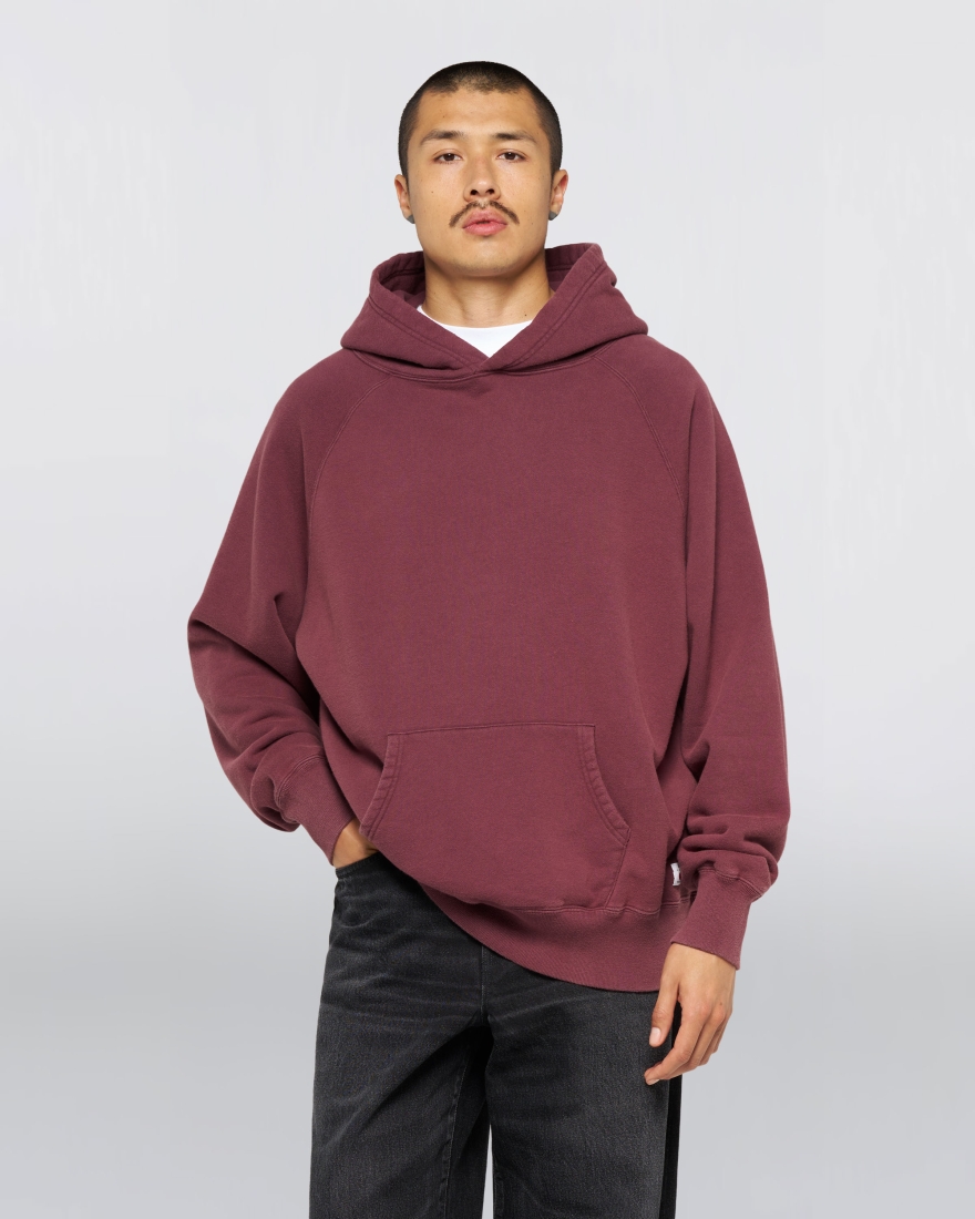 EDWIN Raglan Sleeve Hood Wine
