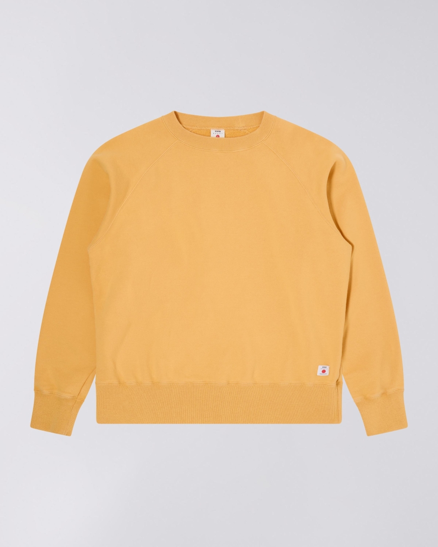 EDWIN Raglan Sleeve Crew Mustard