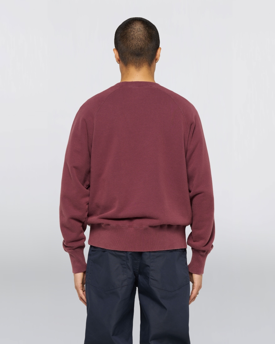 EDWIN Raglan Sleeve Crew Wine