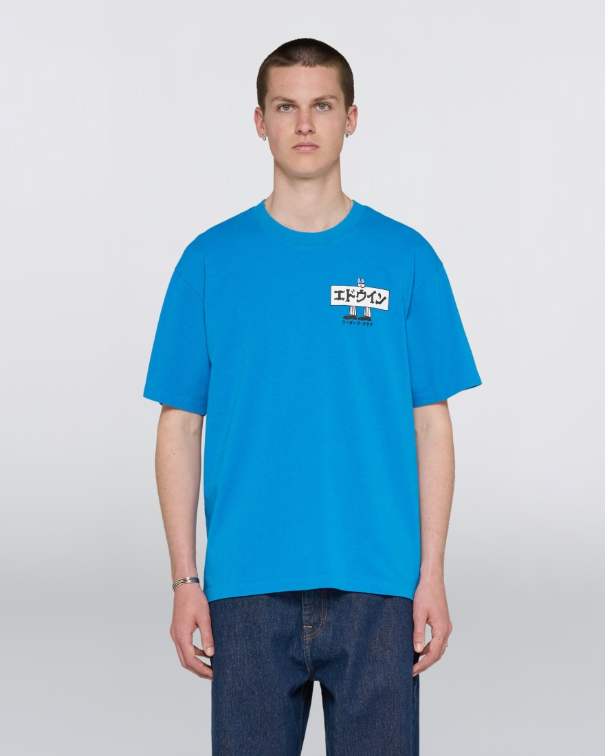EDWIN Always Reading T-Shirt Directoire Blue