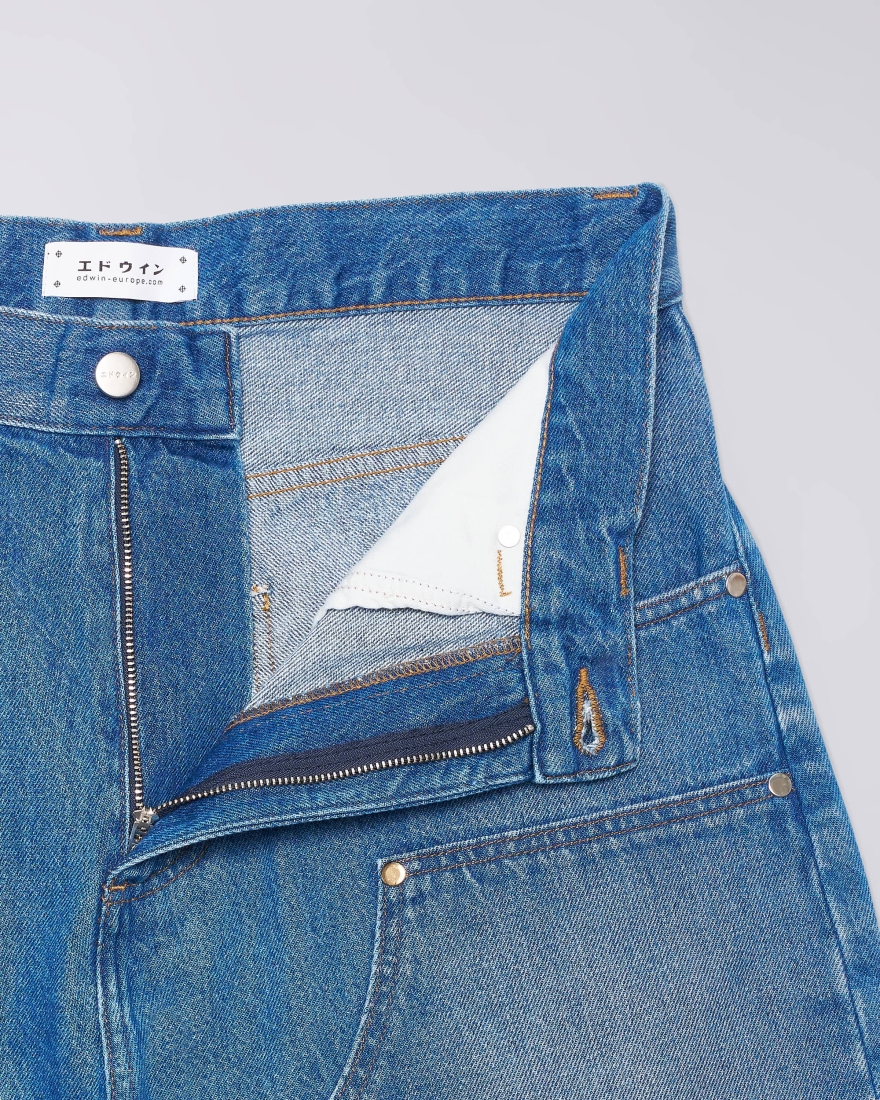 EDWIN Double Knee Worker Short Blue