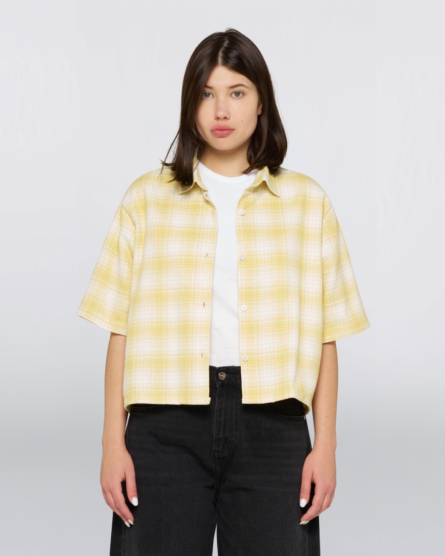EDWIN W' Isia Shirt SS Yellow / White