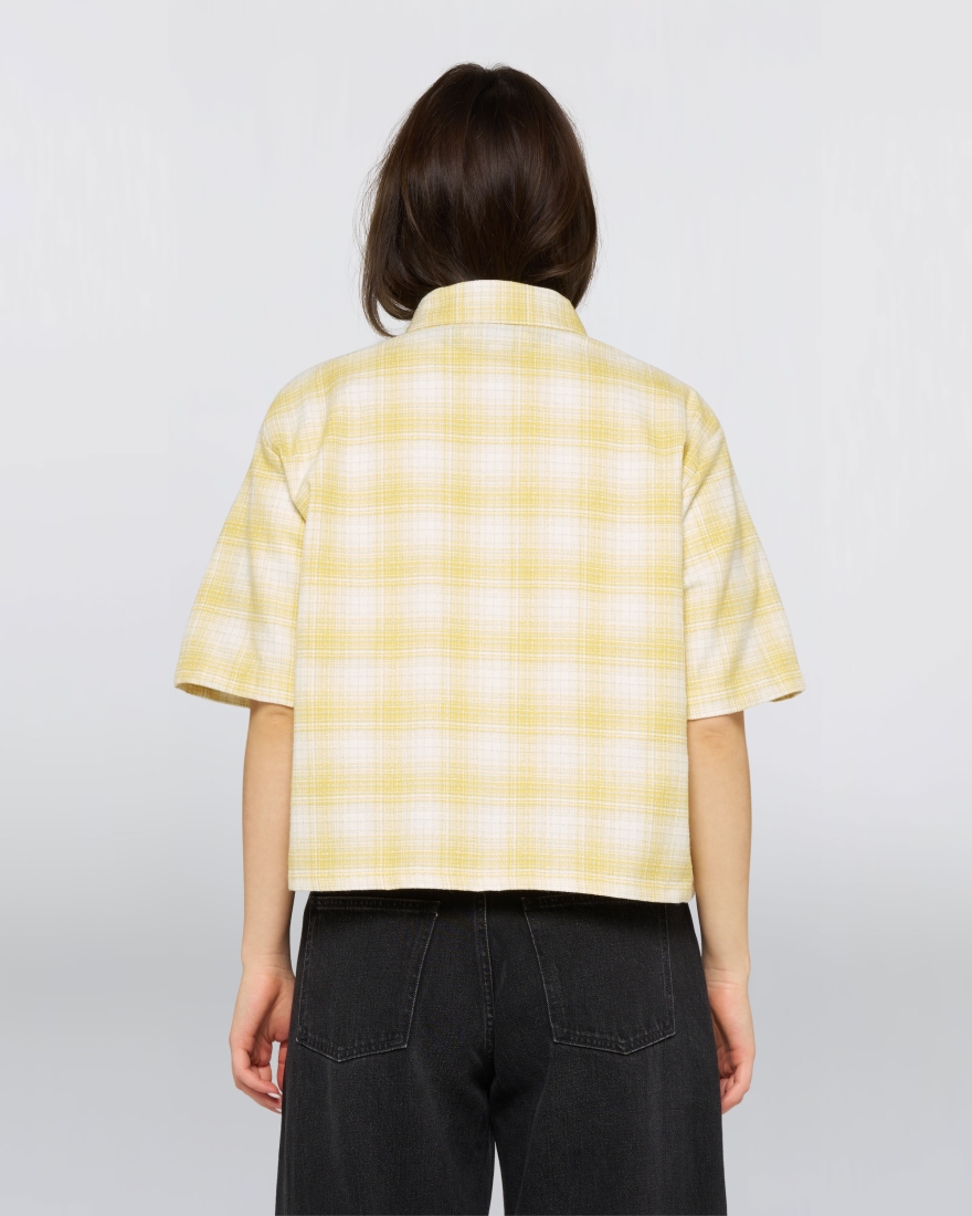EDWIN W' Isia Shirt SS Yellow / White