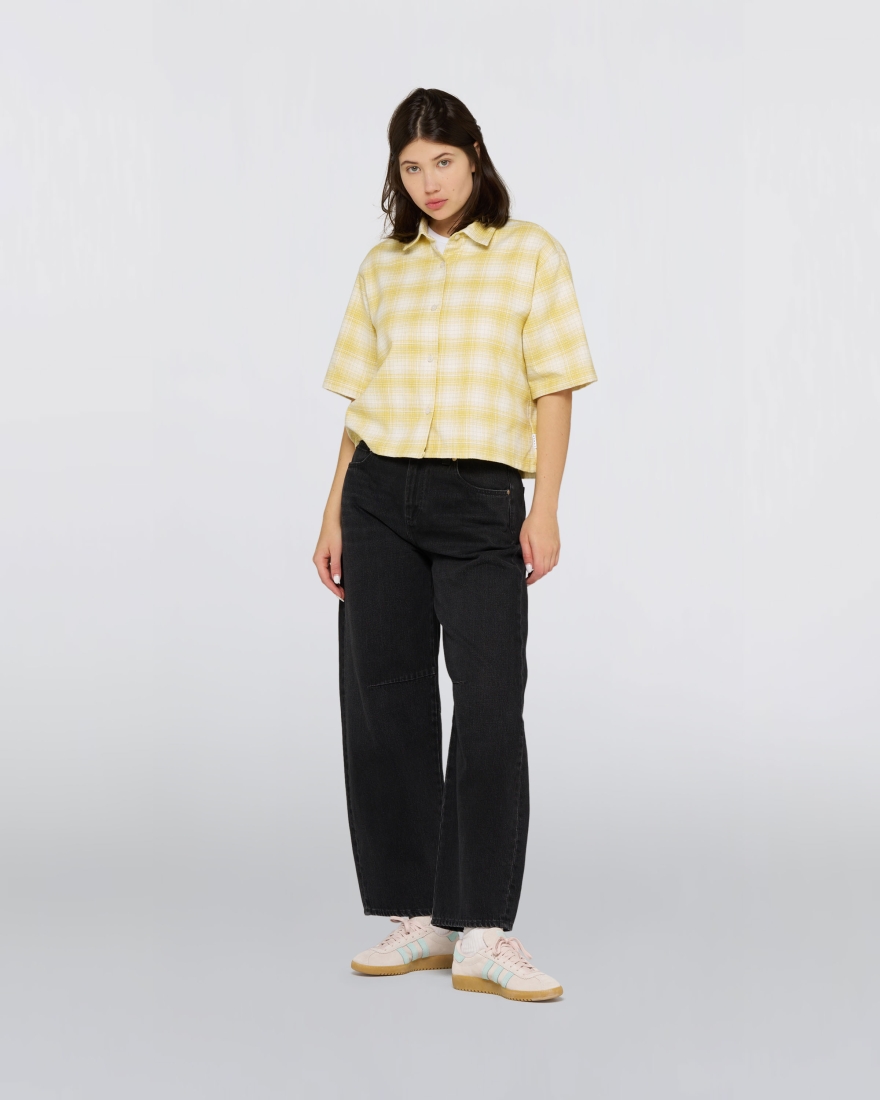 EDWIN W' Isia Shirt SS Yellow / White
