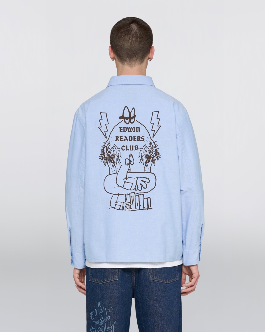 EDWIN ERC Big Ox-Shirt LS Blue