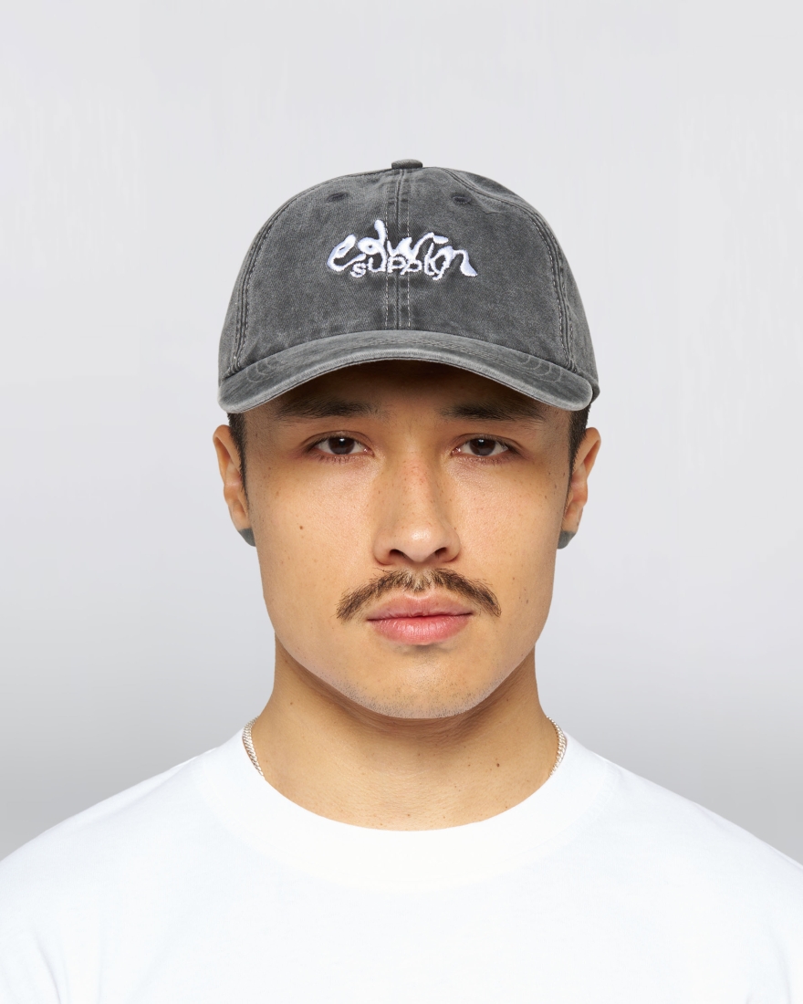 EDWIN Soft Washed 6 Panel Cap Black