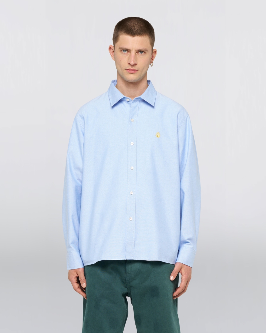 EDWIN Big Ox-Shirt LS Blue