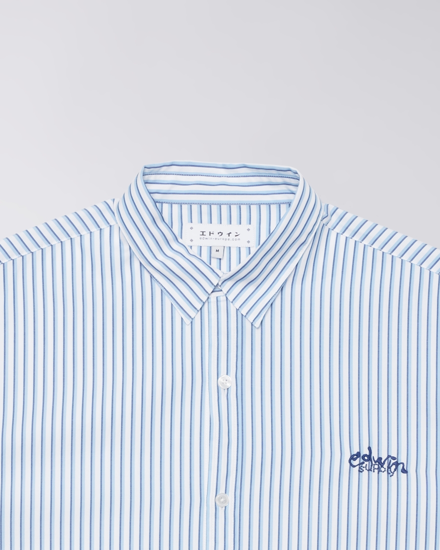 EDWIN Toledo Shirt SS White / Blue