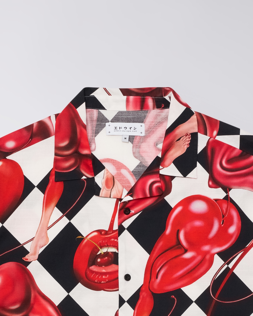 EDWIN Miki Kim Cherry Shirt SS Multicolor