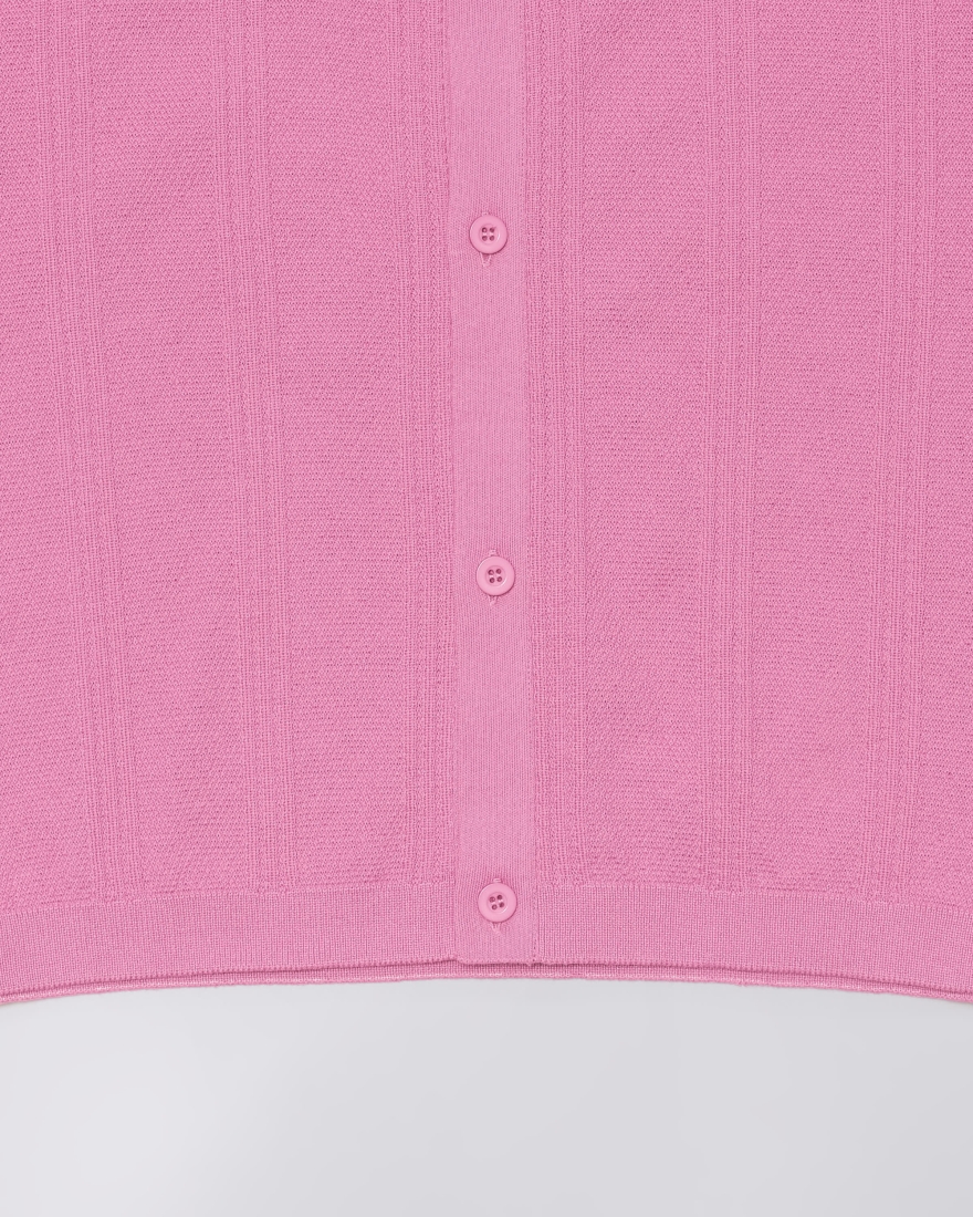 EDWIN Luis Buttoned Polo Pink