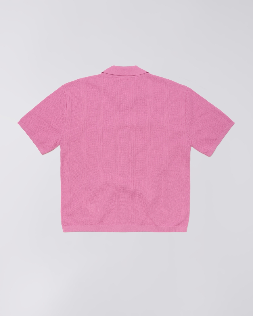 EDWIN Luis Buttoned Polo Pink