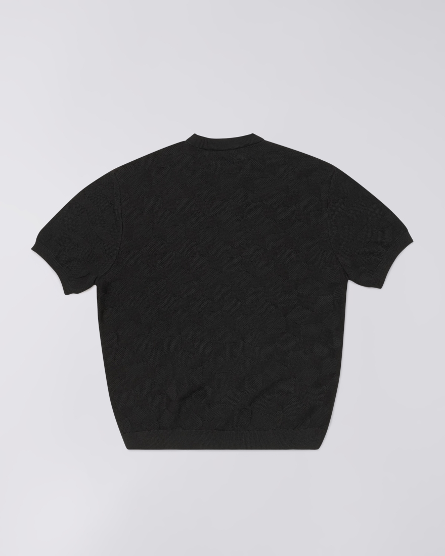 EDWIN Block Knitted T-Shirt Black