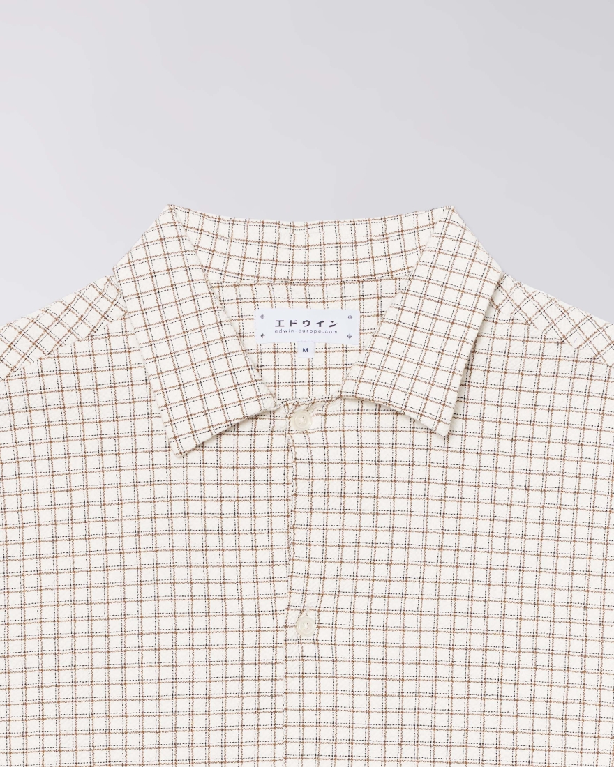 EDWIN Zed Shirt SS White / Brown