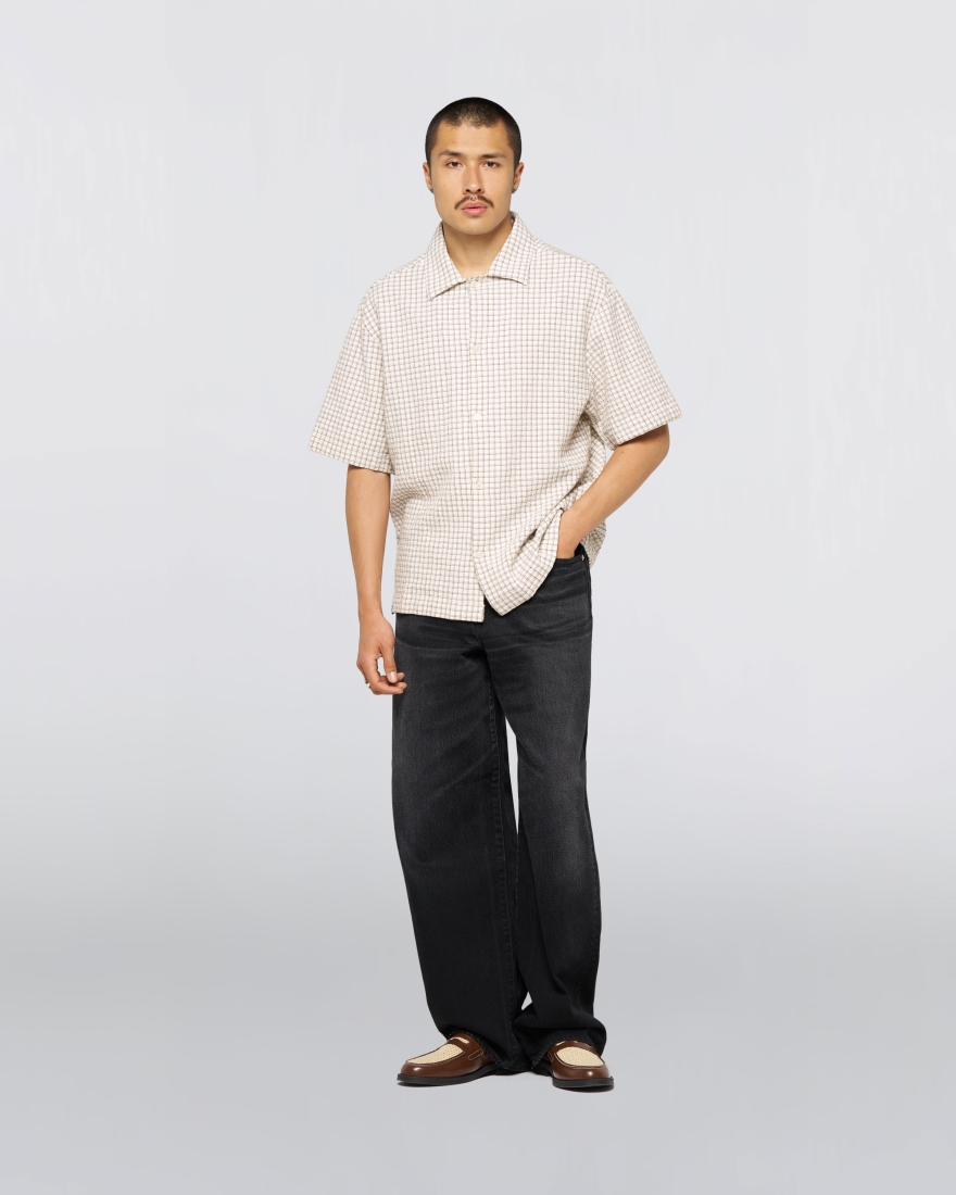 EDWIN Zed Shirt SS White / Brown