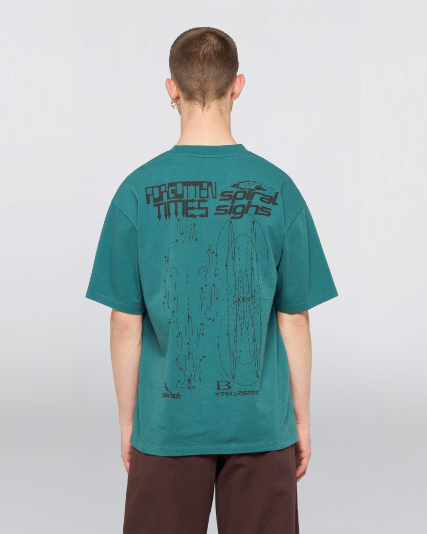 EDWIN Spiral Sighs T-Shirt Mediterranea