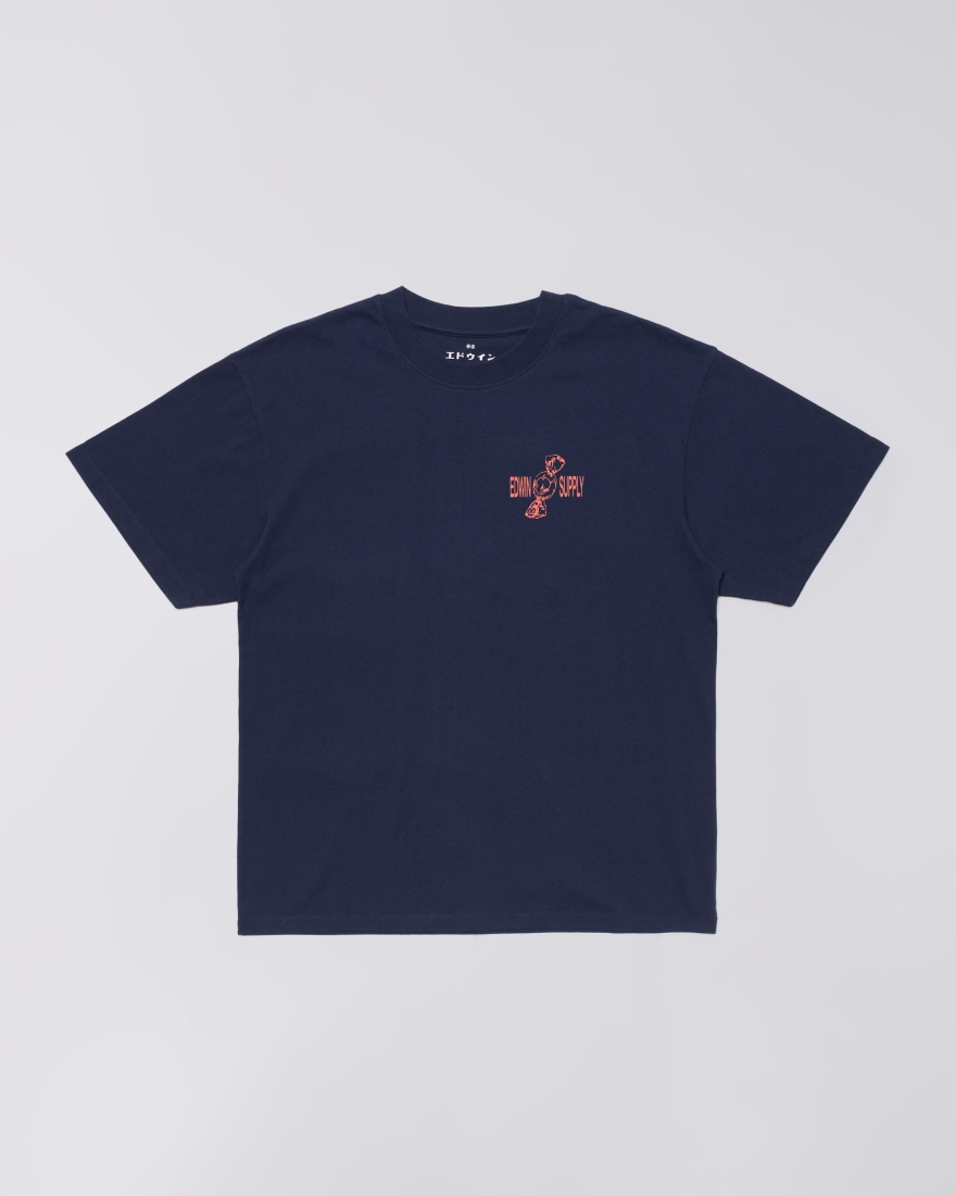 EDWIN Sorry Tokyo T-Shirt Maritime Blue