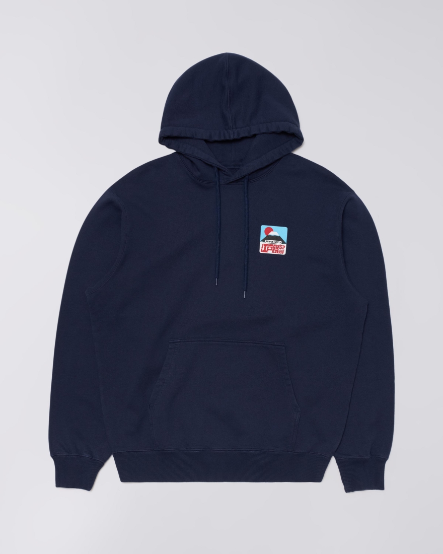 EDWIN Sunset On Fuji San Hoodie Sweat Maritime Blue