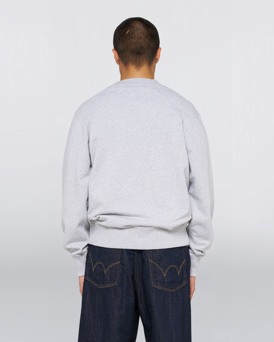 EDWIN Sunset On Fuji San Sweat Grey Marl