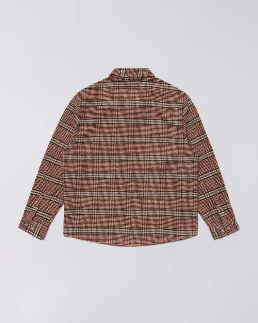 EDWIN Julius Shirt LS Burgundy / Blue
