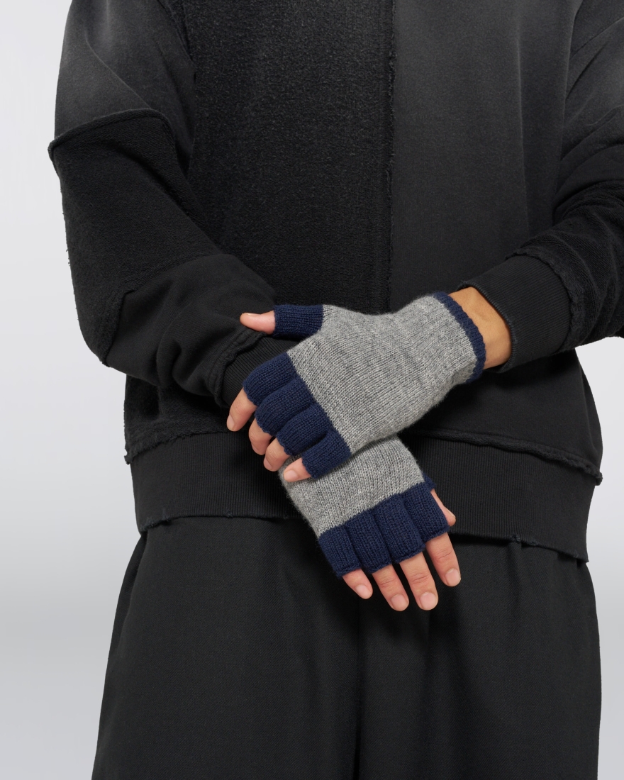 EDWIN Fingerless Gloves Grey / Blue