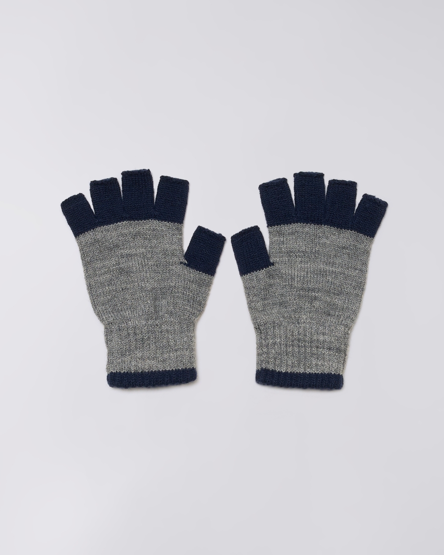 EDWIN Fingerless Gloves Grey / Blue