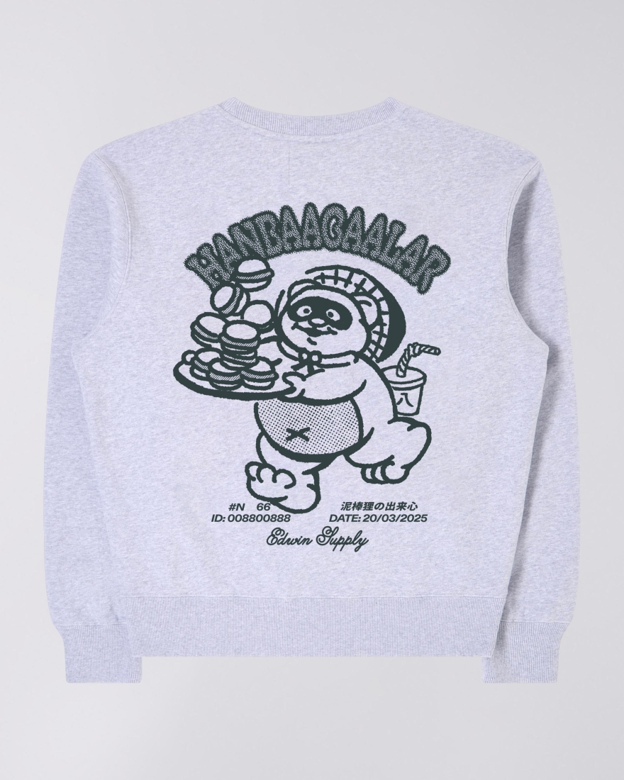 EDWIN Tanuki Sweat Grey Marl