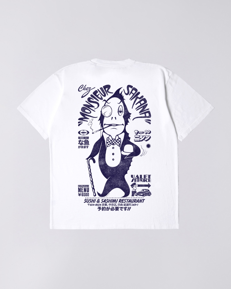 EDWIN Monsieur Sakana T-Shirt White