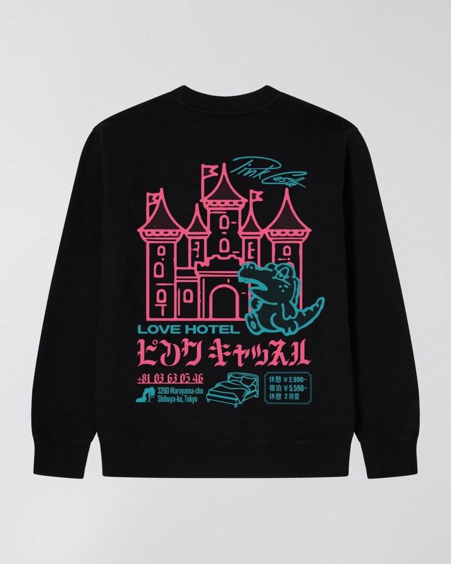 EDWIN Pink Castle Sweat  Black