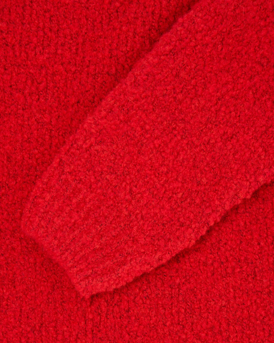 EDWIN Dun Textured Sweater Fiery Red
