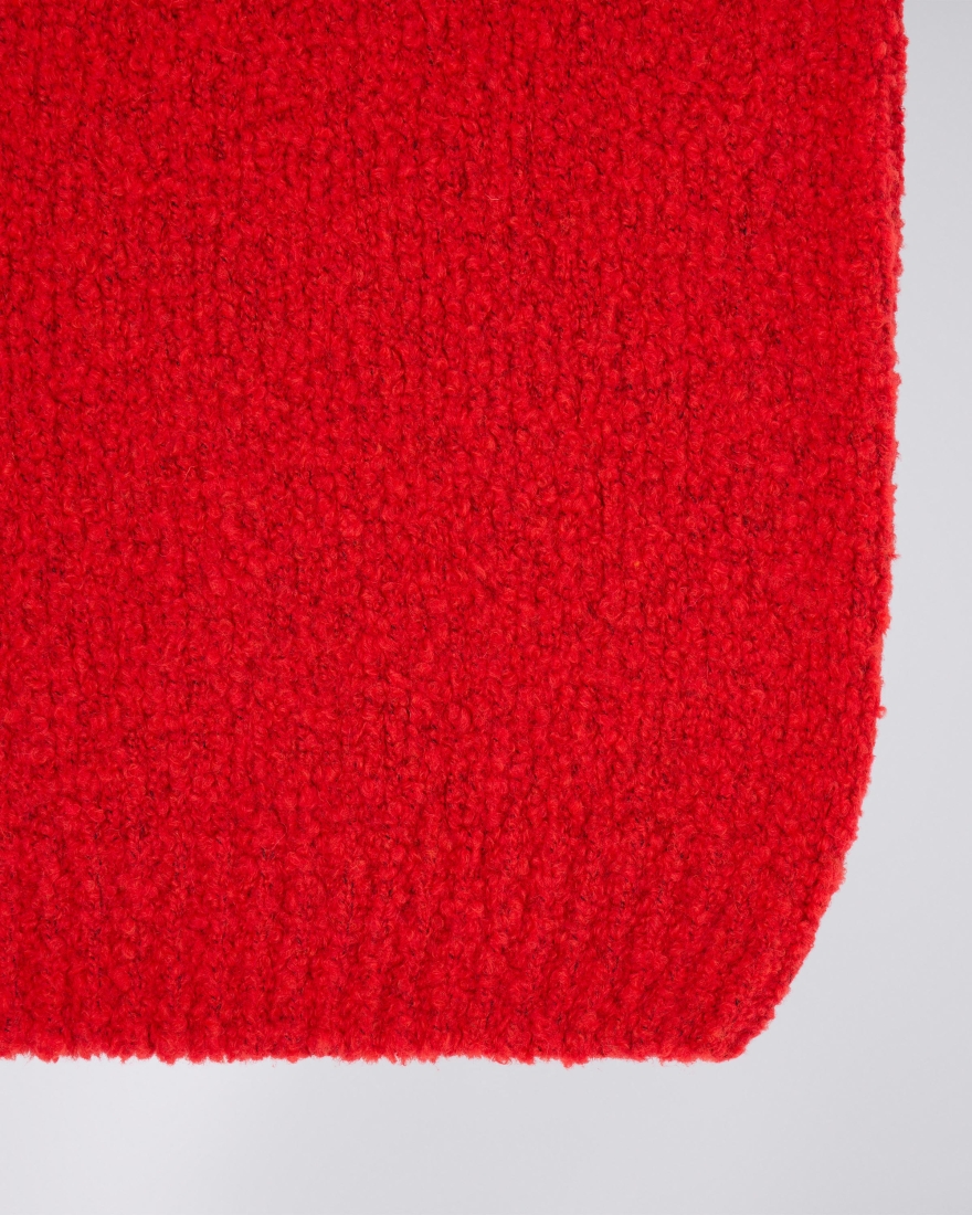 EDWIN Dun Textured Sweater Fiery Red